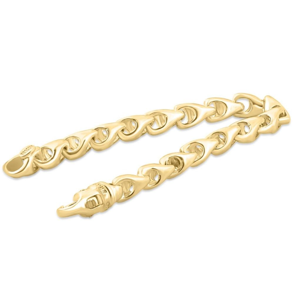 14Kブレスレット Men's Solid 14k Yellow Gold 48.3 gram 8 mm Link Bracelet 8.5